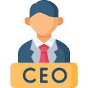 EuroExpert | Mykhailo Onipchenko Іконка людини в костюмі із підписом CEO (директор) - символ розвитку бізнесу, управління.